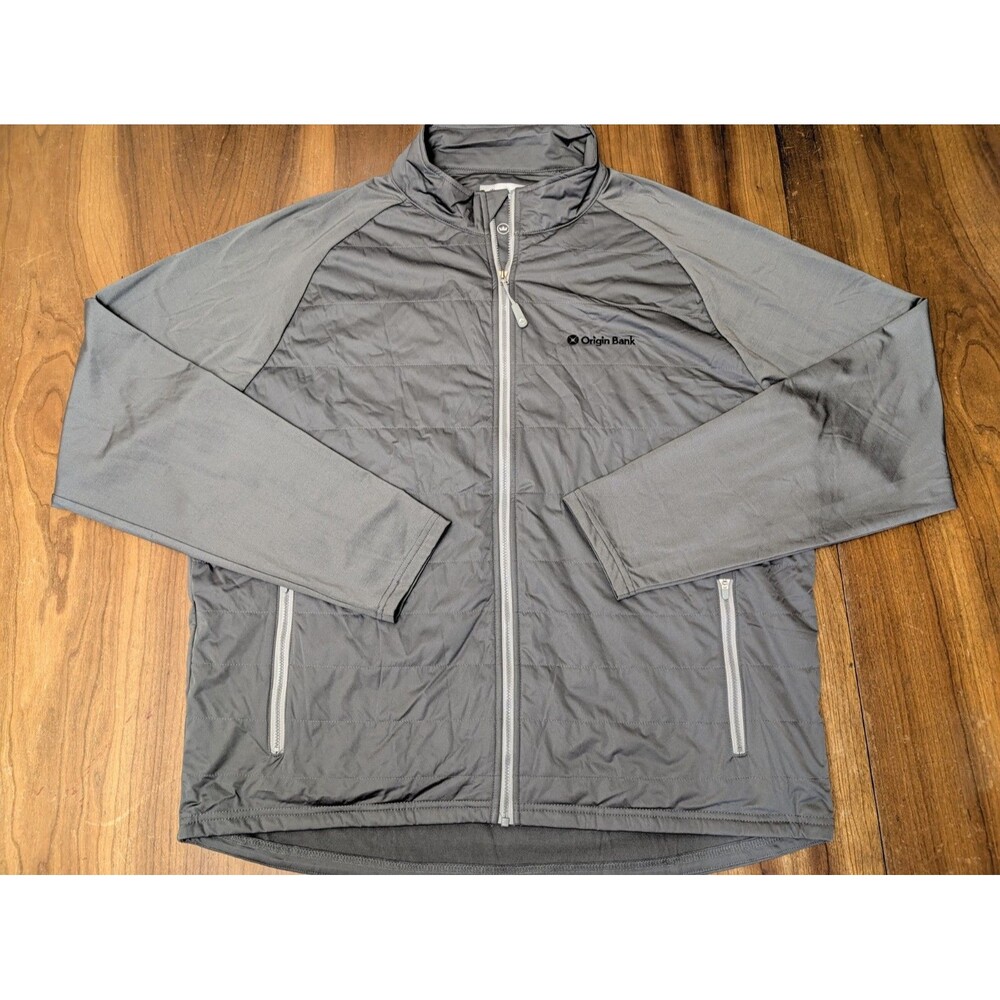 Peter Millar Jacket Mens XL Gray Full Zip Hyperlight Merge Hybrid Crown Sport